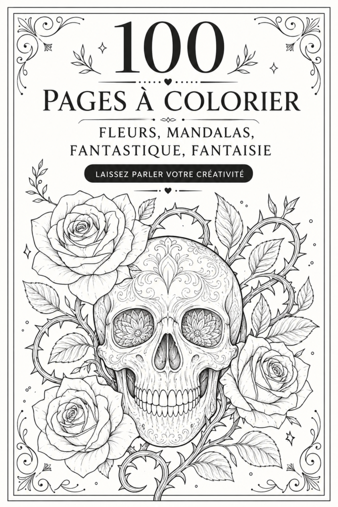 Exemple de pages à colorier pour adultes avec des motifs variés
