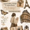 Imprimés et autocollants vintage à imprimer pour un style esthétique