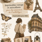 Imprimés et autocollants vintage à imprimer pour un style esthétique