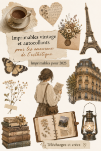 Imprimés et autocollants vintage à imprimer pour un style esthétique