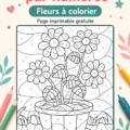 Page à imprimer de fleurs à colorier par numéro