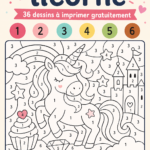 Un coloriage magique de licorne à imprimer pour tous les âges.