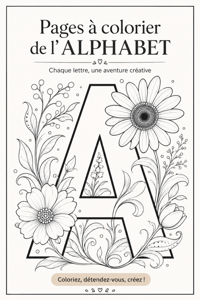 Femme adult colorant des pages d'alphabet