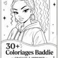 Un aperçu de pages de coloriage baddie à imprimer gratuitement