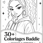 Un aperçu de pages de coloriage baddie à imprimer gratuitement