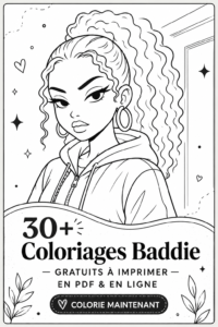 Un aperçu de pages de coloriage baddie à imprimer gratuitement