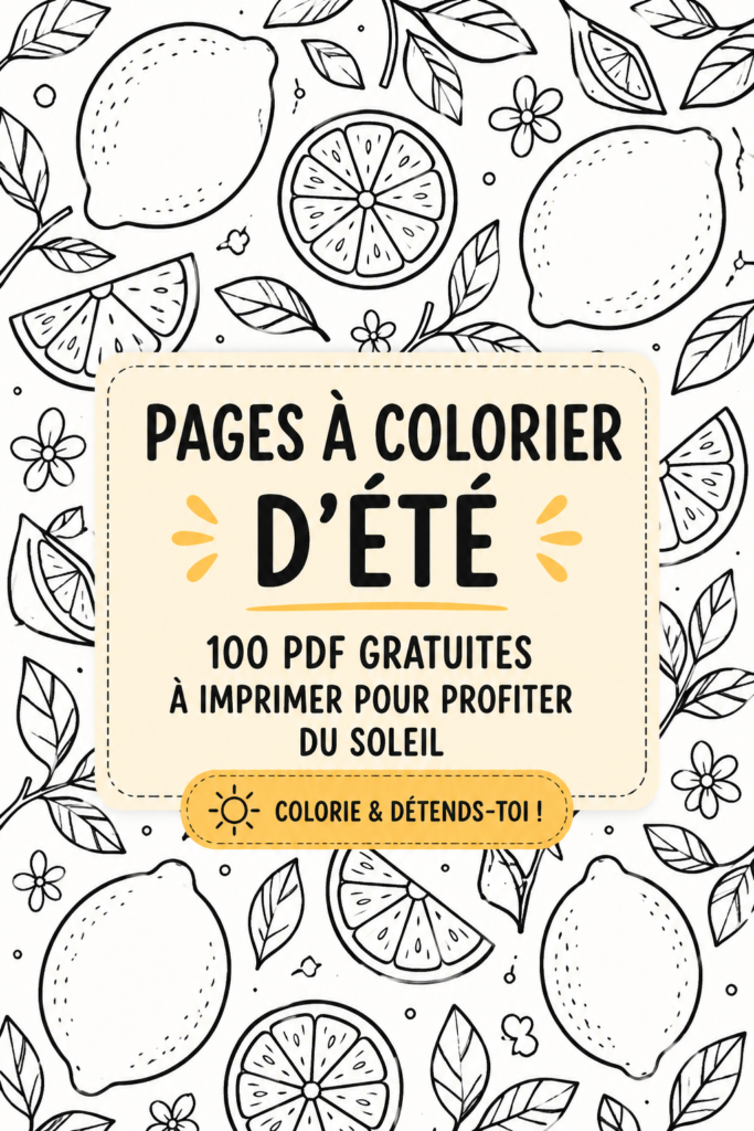 Une collection de coloriages d'été imprimables pour tous.
