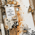 Une variété d'étiquettes personnalisées faites pour le scrapbooking.