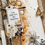 Une variété d'étiquettes personnalisées faites pour le scrapbooking.