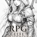 Illustration colorée d'une guerrière elfe prête au combat