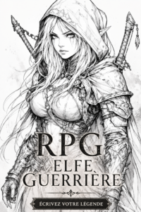Illustration colorée d'une guerrière elfe prête au combat