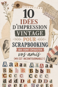 Un scrapbook vintage ouvert, exposant des impressions et des décorations colorées.