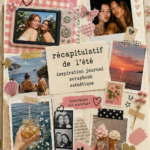 Scrapbook estival avec photos et embellissements colorés