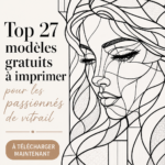Collection de 27 motifs à imprimer pour vitraux maison