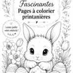 Femme adulte et enfant colorient ensemble des pages printanières à imprimer