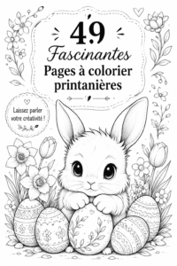 Femme adulte et enfant colorient ensemble des pages printanières à imprimer