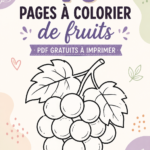 Exemple de pages à colorier de fruits, incluant des pommes et des oranges.