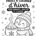 Collection de pages à colorier d'hiver gratuites pour enfants et adultes