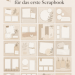 Capture d'écran d'un bel album de scrapbooking coloré, avec des photos et des embellissements.