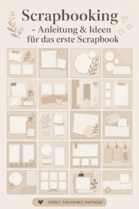 Capture d'écran d'un bel album de scrapbooking coloré, avec des photos et des embellissements.