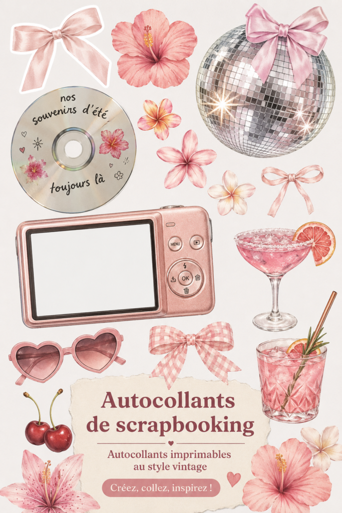 Des stickers vintage à imprimer pour le scrapbooking