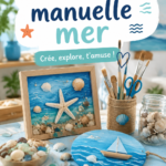 Atelier d'activités manuelles autour du thème de la mer avec des enfants