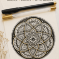 Mandala coloré illustrant la sérénité et la créativité.