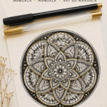 Mandala coloré illustrant la sérénité et la créativité.