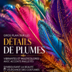 Costume de Carnaval coloré avec des plumes vibrantes