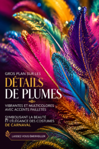 Costume de Carnaval coloré avec des plumes vibrantes