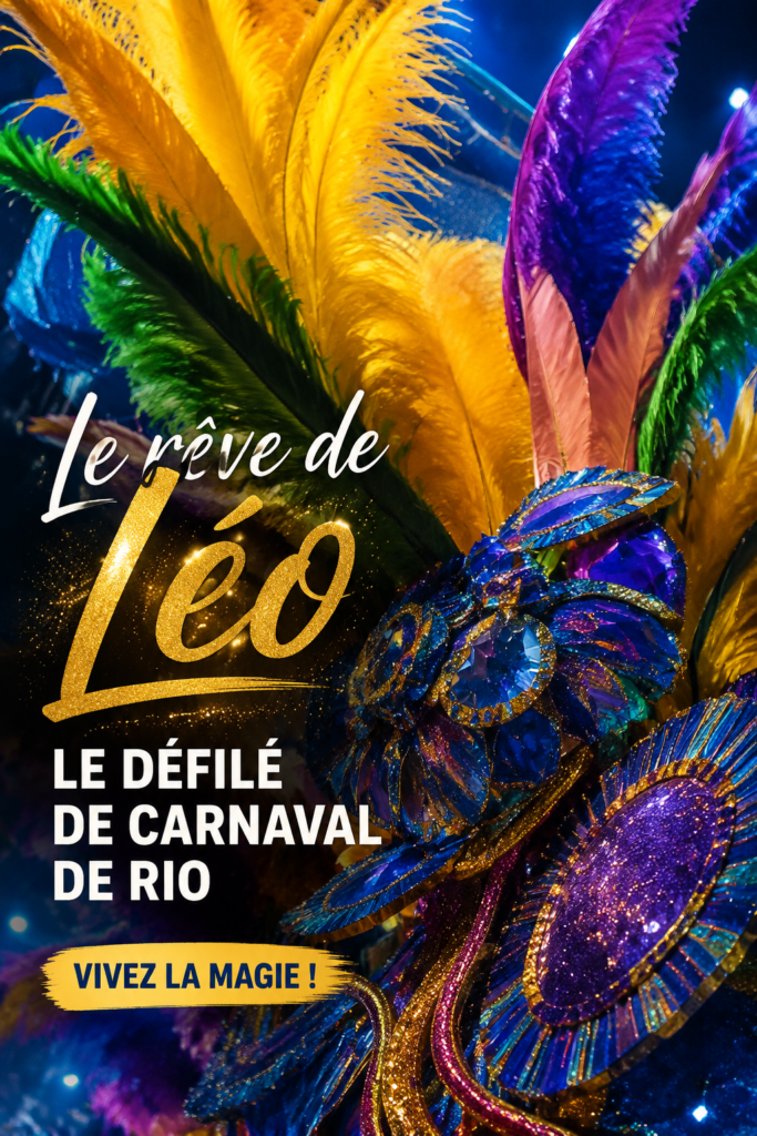 Foule colorée lors du Carnaval de Rio, célébration dynamique et culturelle.