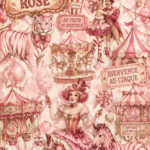 Décoration inspirée du cirque vintage rose dans un salon cosy