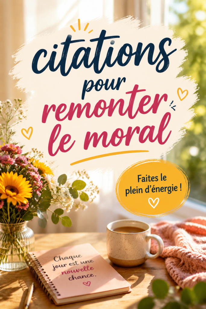 Citations inspirantes sur un fond relaxant