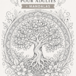 Un coloriage arbre de vie avec de jolis motifs à colorier.