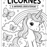 Ensemble de coloriages de licornes à imprimer gratuitement