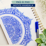 Un mandala coloré dessiné sur papier, montrant des motifs complexes et harmonieux.