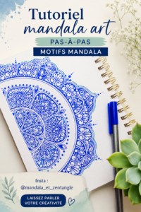 Un mandala coloré dessiné sur papier, montrant des motifs complexes et harmonieux.