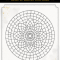 Un mandala mosaïque coloré avec un modèle PDF gratuit à imprimer