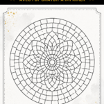Un mandala mosaïque coloré avec un modèle PDF gratuit à imprimer