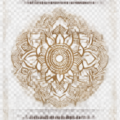 Mandalas dorés en style arabe sur fond transparent, idéaux pour invitations.