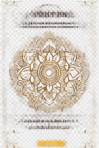 Mandalas dorés en style arabe sur fond transparent, idéaux pour invitations.