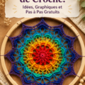 Un mandala coloré réalisé au crochet, illustrant la créativité et le savoir-faire artisanal.