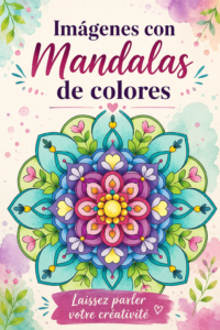 Un joli mandala coloré affichant des motifs floraux et géométriques.
