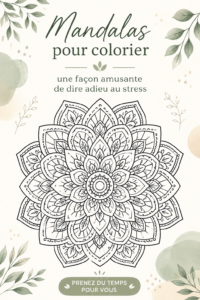 Une femme colorie un mandala apaisant avec des crayons de couleur.