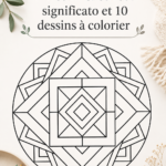 Un mandala coloré illustrant des motifs géométriques et floraux