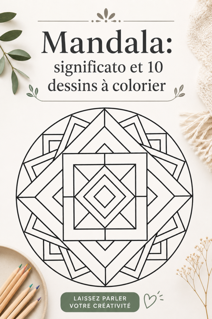 Un mandala coloré illustrant des motifs géométriques et floraux
