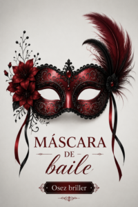 Un élégant masque de bal avec des plumes et des sequins.