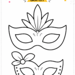 Masque de carnaval coloré à main, prêt pour la fête