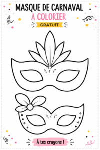 Masque de carnaval coloré à main, prêt pour la fête