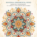 Un motif de mandala coloré et arrondi sur fond clair